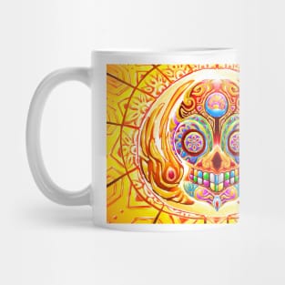 Golden Day of the Dead Skull Mug